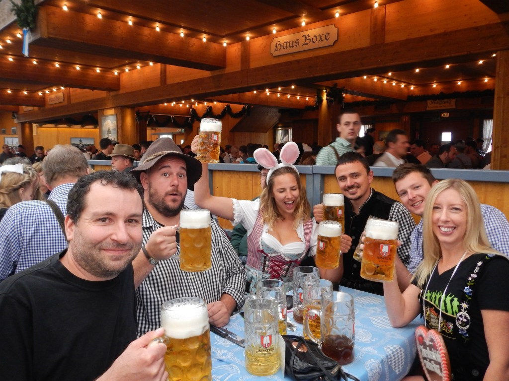 Enjoying beer at Oktoberfest in Munich, Germany thanks to the Reinheitsgebot